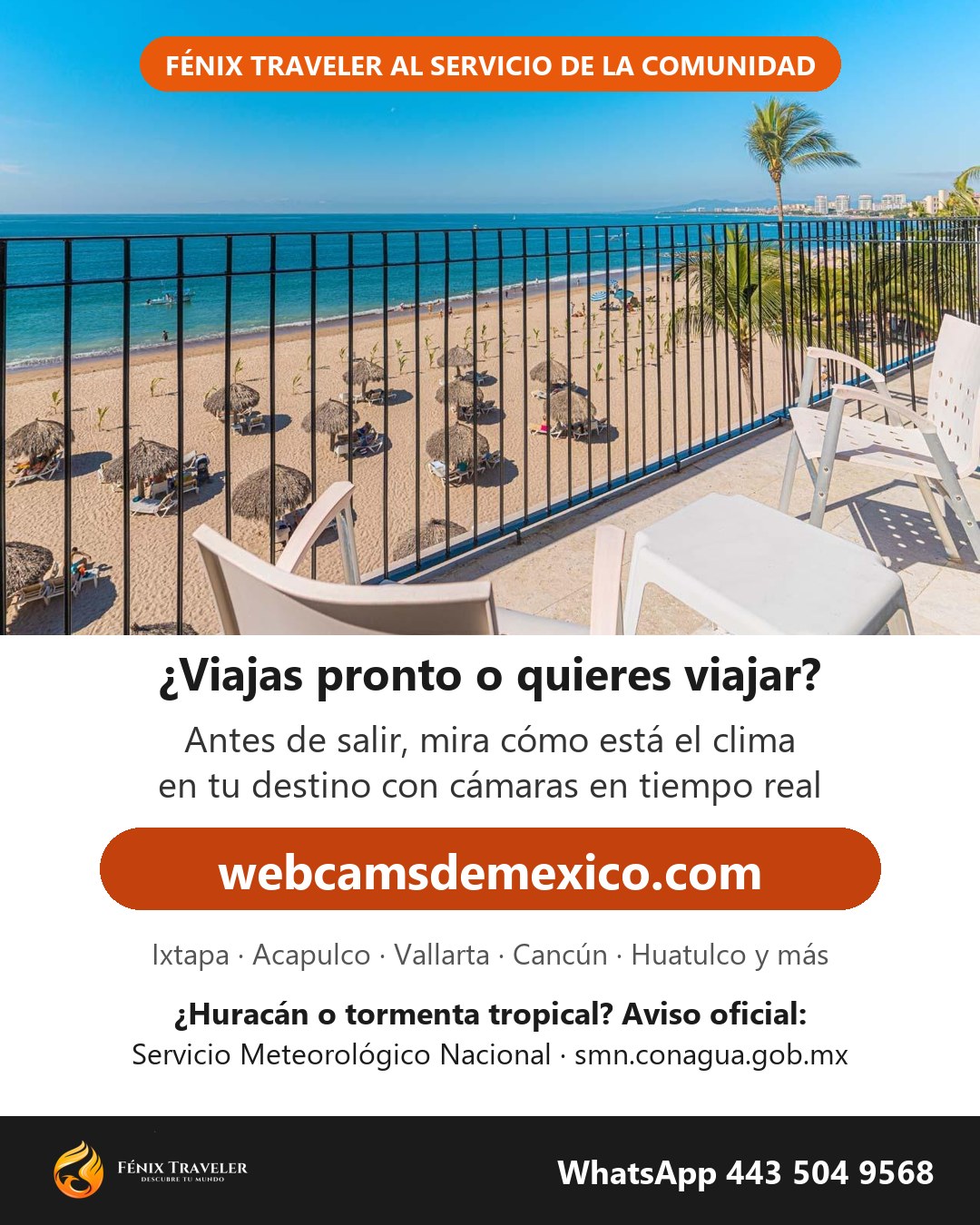 Fénix Traveler: mira el clima de tu destino en webcamsdemexico.com